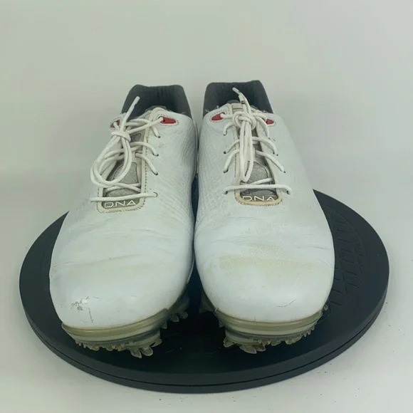 Footjoy DNA 2.0 White/Red Golf Cleats Shoes 53310 Men's Size 9 - Picture 3 of 13